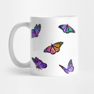 Purple Rainbow Butterflies Sticker Pack Mug